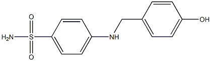 4-{[(4-hydroxyphenyl)methyl]amino}benzene-1-sulfonamide Struktur