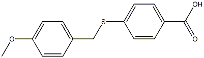 4-{[(4-methoxyphenyl)methyl]sulfanyl}benzoic acid Struktur