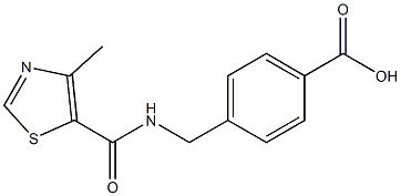 4-{[(4-methyl-1,3-thiazol-5-yl)formamido]methyl}benzoic acid Struktur