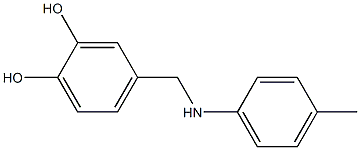 4-{[(4-methylphenyl)amino]methyl}benzene-1,2-diol Struktur