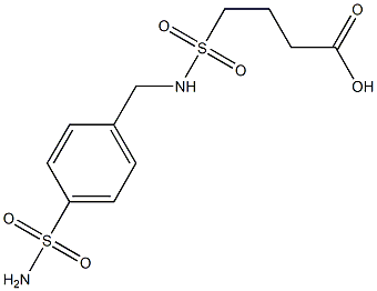 4-{[(4-sulfamoylphenyl)methyl]sulfamoyl}butanoic acid Struktur