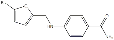 4-{[(5-bromofuran-2-yl)methyl]amino}benzamide Struktur