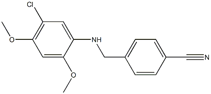 4-{[(5-chloro-2,4-dimethoxyphenyl)amino]methyl}benzonitrile Struktur