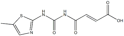 4-{[(5-methyl-1,3-thiazol-2-yl)carbamoyl]amino}-4-oxobut-2-enoic acid Struktur