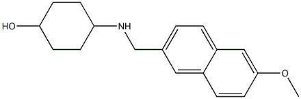 4-{[(6-methoxynaphthalen-2-yl)methyl]amino}cyclohexan-1-ol Struktur