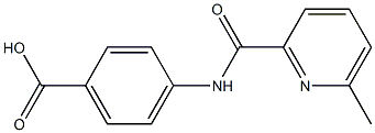 4-{[(6-methylpyridin-2-yl)carbonyl]amino}benzoic acid Struktur