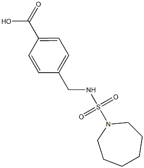 4-{[(azepane-1-sulfonyl)amino]methyl}benzoic acid Struktur