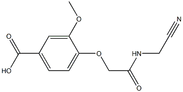 4-{[(cyanomethyl)carbamoyl]methoxy}-3-methoxybenzoic acid Struktur