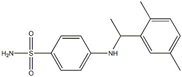 4-{[1-(2,5-dimethylphenyl)ethyl]amino}benzene-1-sulfonamide Struktur