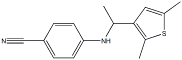 4-{[1-(2,5-dimethylthiophen-3-yl)ethyl]amino}benzonitrile Struktur