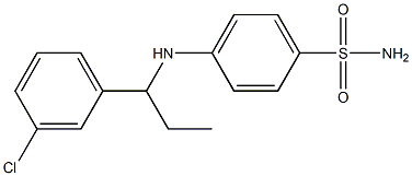 4-{[1-(3-chlorophenyl)propyl]amino}benzene-1-sulfonamide Struktur