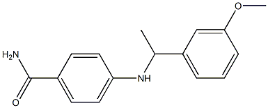 4-{[1-(3-methoxyphenyl)ethyl]amino}benzamide Struktur