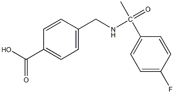 4-{[1-(4-fluorophenyl)acetamido]methyl}benzoic acid Struktur