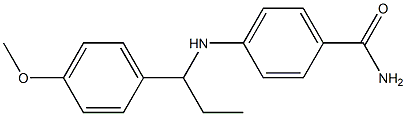 4-{[1-(4-methoxyphenyl)propyl]amino}benzamide Struktur