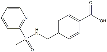 4-{[1-(pyridin-2-yl)acetamido]methyl}benzoic acid Struktur