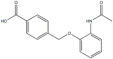 4-{[2-(acetylamino)phenoxy]methyl}benzoic acid Struktur