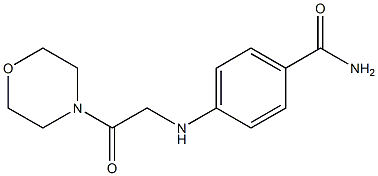 4-{[2-(morpholin-4-yl)-2-oxoethyl]amino}benzamide Struktur