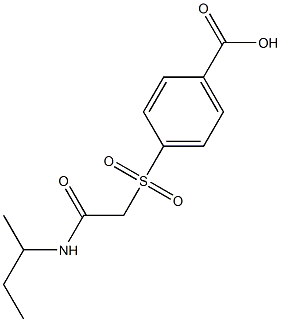 4-{[2-(sec-butylamino)-2-oxoethyl]sulfonyl}benzoic acid Struktur