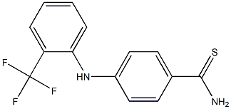 4-{[2-(trifluoromethyl)phenyl]amino}benzene-1-carbothioamide Struktur