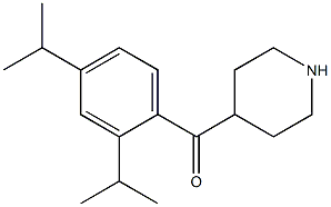 4-{[2,4-bis(propan-2-yl)phenyl]carbonyl}piperidine Struktur