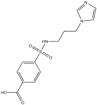 4-{[3-(1H-imidazol-1-yl)propyl]sulfamoyl}benzoic acid Struktur