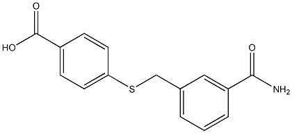 4-{[3-(aminocarbonyl)benzyl]thio}benzoic acid Struktur