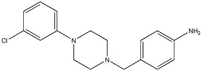 4-{[4-(3-chlorophenyl)piperazin-1-yl]methyl}aniline Struktur