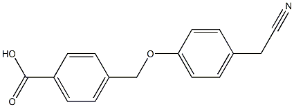 4-{[4-(cyanomethyl)phenoxy]methyl}benzoic acid Struktur