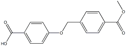 4-{[4-(methoxycarbonyl)phenyl]methoxy}benzoic acid Struktur