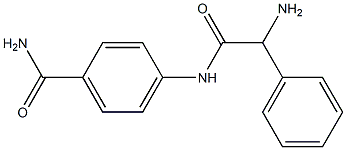 4-{[amino(phenyl)acetyl]amino}benzamide Struktur