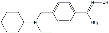 4-{[cyclohexyl(ethyl)amino]methyl}-N'-hydroxybenzenecarboximidamide Struktur