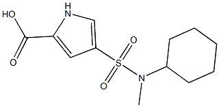 4-{[cyclohexyl(methyl)amino]sulfonyl}-1H-pyrrole-2-carboxylic acid Struktur