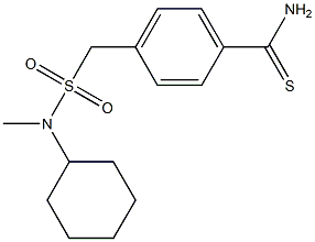 4-{[cyclohexyl(methyl)sulfamoyl]methyl}benzene-1-carbothioamide Struktur