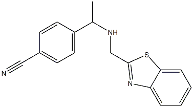 4-{1-[(1,3-benzothiazol-2-ylmethyl)amino]ethyl}benzonitrile Struktur