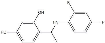 4-{1-[(2,4-difluorophenyl)amino]ethyl}benzene-1,3-diol Struktur