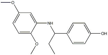 4-{1-[(2,5-dimethoxyphenyl)amino]propyl}phenol Struktur