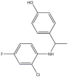 4-{1-[(2-chloro-4-fluorophenyl)amino]ethyl}phenol Struktur