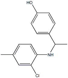 4-{1-[(2-chloro-4-methylphenyl)amino]ethyl}phenol Struktur