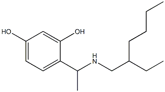 4-{1-[(2-ethylhexyl)amino]ethyl}benzene-1,3-diol Struktur