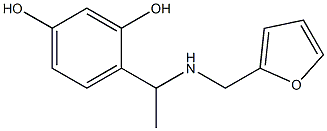 4-{1-[(2-furylmethyl)amino]ethyl}benzene-1,3-diol Struktur