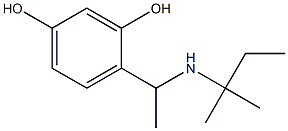 4-{1-[(2-methylbutan-2-yl)amino]ethyl}benzene-1,3-diol Struktur