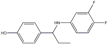 4-{1-[(3,4-difluorophenyl)amino]propyl}phenol Struktur