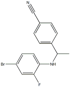 4-{1-[(4-bromo-2-fluorophenyl)amino]ethyl}benzonitrile Struktur