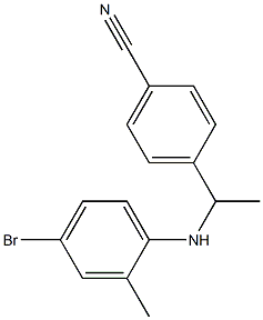 4-{1-[(4-bromo-2-methylphenyl)amino]ethyl}benzonitrile Struktur