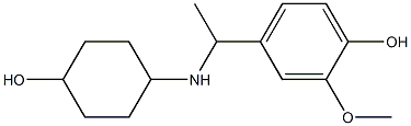 4-{1-[(4-hydroxycyclohexyl)amino]ethyl}-2-methoxyphenol Struktur