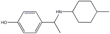 4-{1-[(4-methylcyclohexyl)amino]ethyl}phenol Struktur