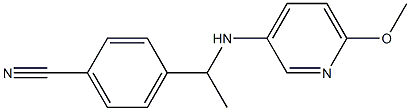 4-{1-[(6-methoxypyridin-3-yl)amino]ethyl}benzonitrile Struktur