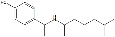 4-{1-[(6-methylheptan-2-yl)amino]ethyl}phenol Struktur