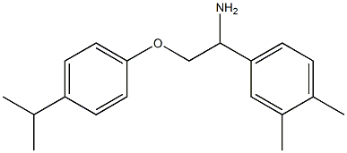 4-{1-amino-2-[4-(propan-2-yl)phenoxy]ethyl}-1,2-dimethylbenzene Struktur