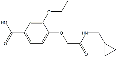 4-{2-[(cyclopropylmethyl)amino]-2-oxoethoxy}-3-ethoxybenzoic acid Struktur